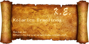 Kolarics Ermelinda névjegykártya